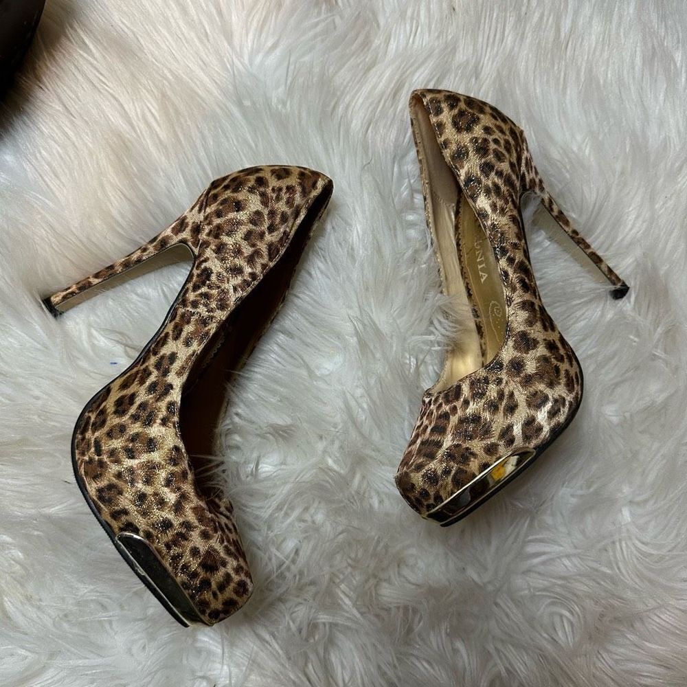Lasonia women’s leopard print stiletto sexy pumps size 5
